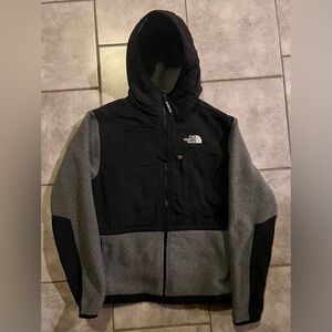 The North Face Retro Denali Heavy Fleece Hoodie Jacket - Heather Grey